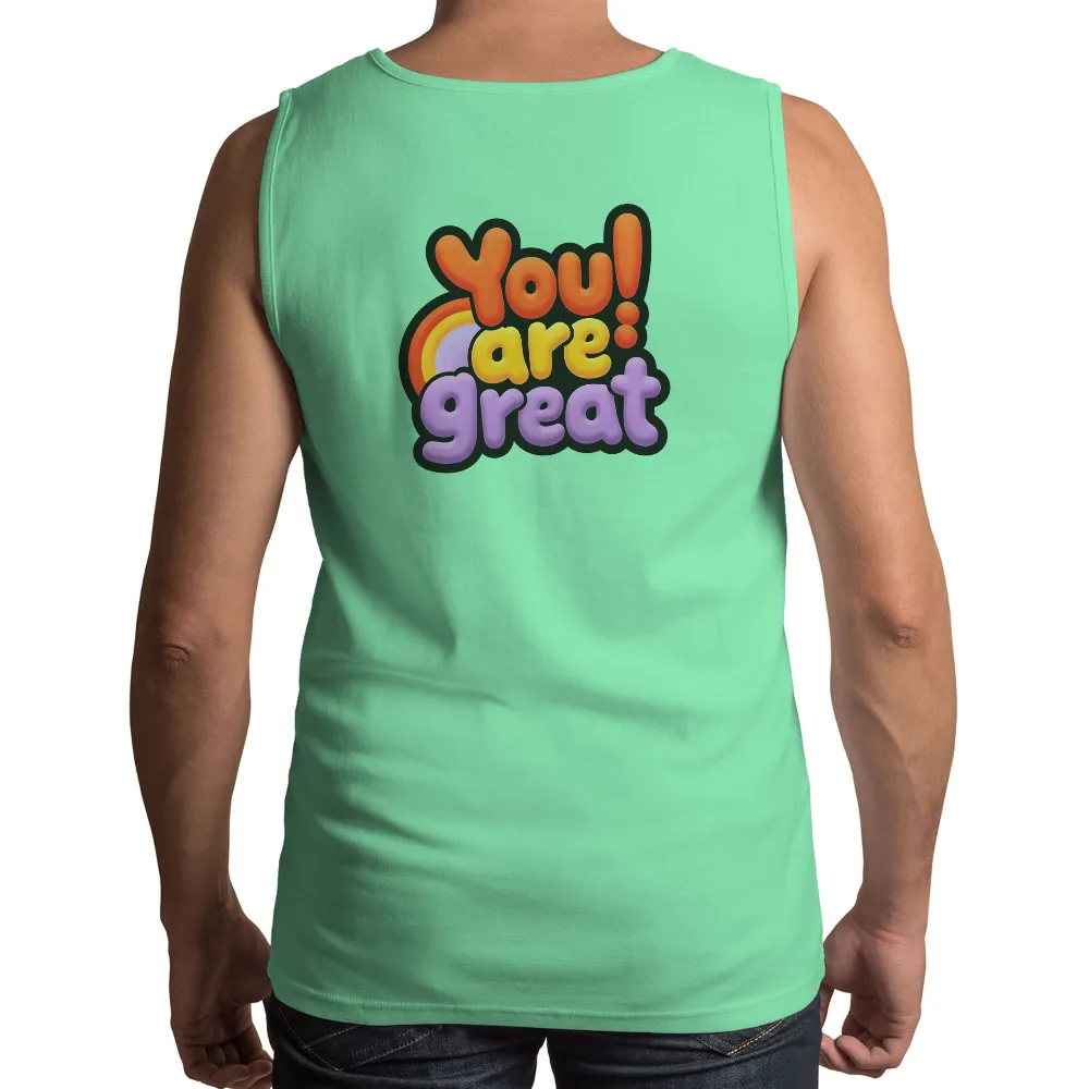 Custom T-Shirt Printing: Spread Joy with 'You! Are Great'| Playful t-shirt design