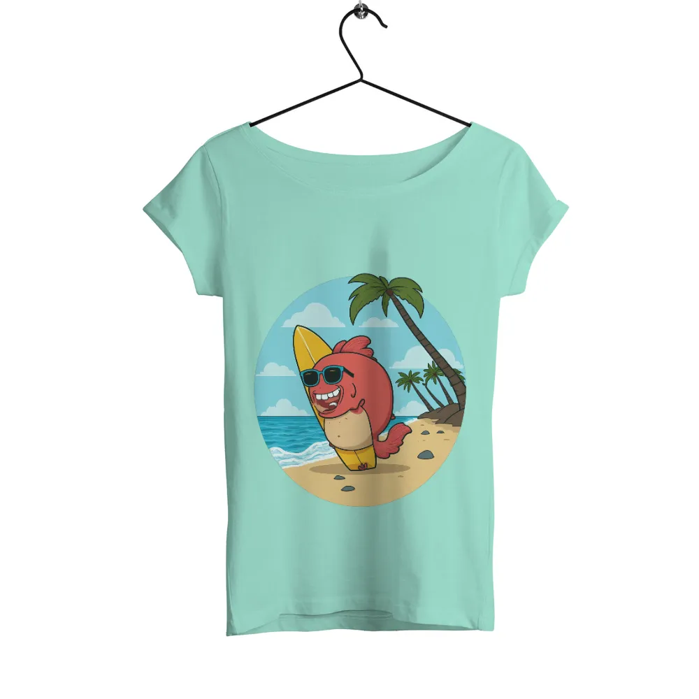 Tee Shirt Printing: Surfing Fish Adventure - Summer Vacation|summer outing tshirt