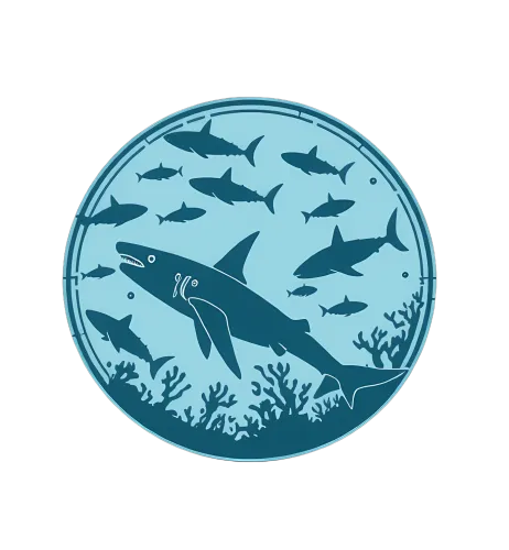 T-Shirt Printing: Shark Adventure | Minimalist Ocean Design