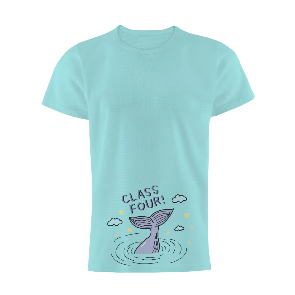 TShirt Design: Whimsical Whale Tail - CLASS FOUR!|graffiti nature