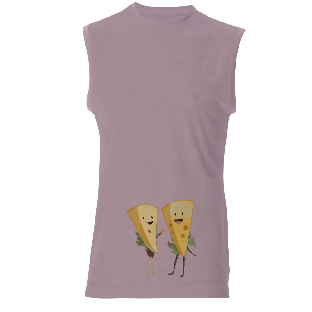 Custom T-Shirt Printing: Cheese Slices - Friendship and Simple Pleasures|friendship shirts