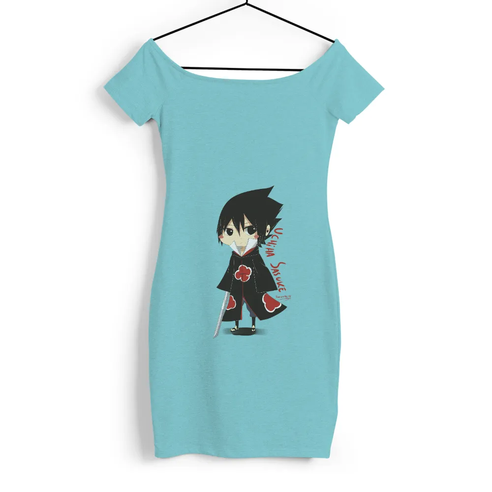 Custom T-Shirt Printing: Uchiha Sasuke - Anime Warrior in Black Cloak|ninja shirt roblox