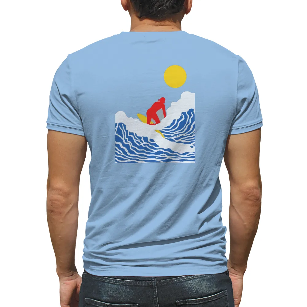 Tee Shirt Printing: Embrace the Thrill with Surfing Under the Moon|casual vintage sun moon t shirt