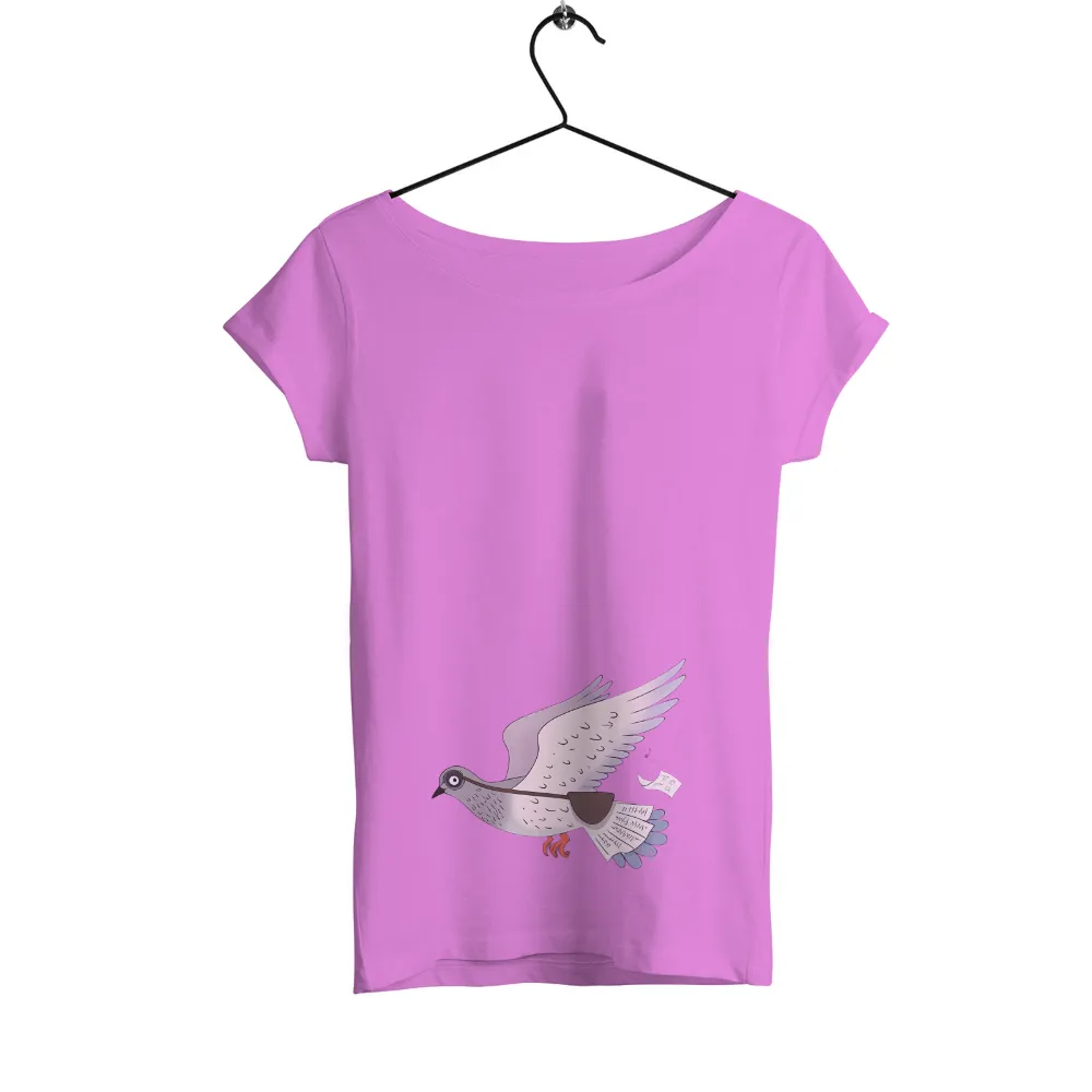 Tee Shirt Printing: Messenger Pigeon - Handwritten Notes and Connection|peace love santa shirt