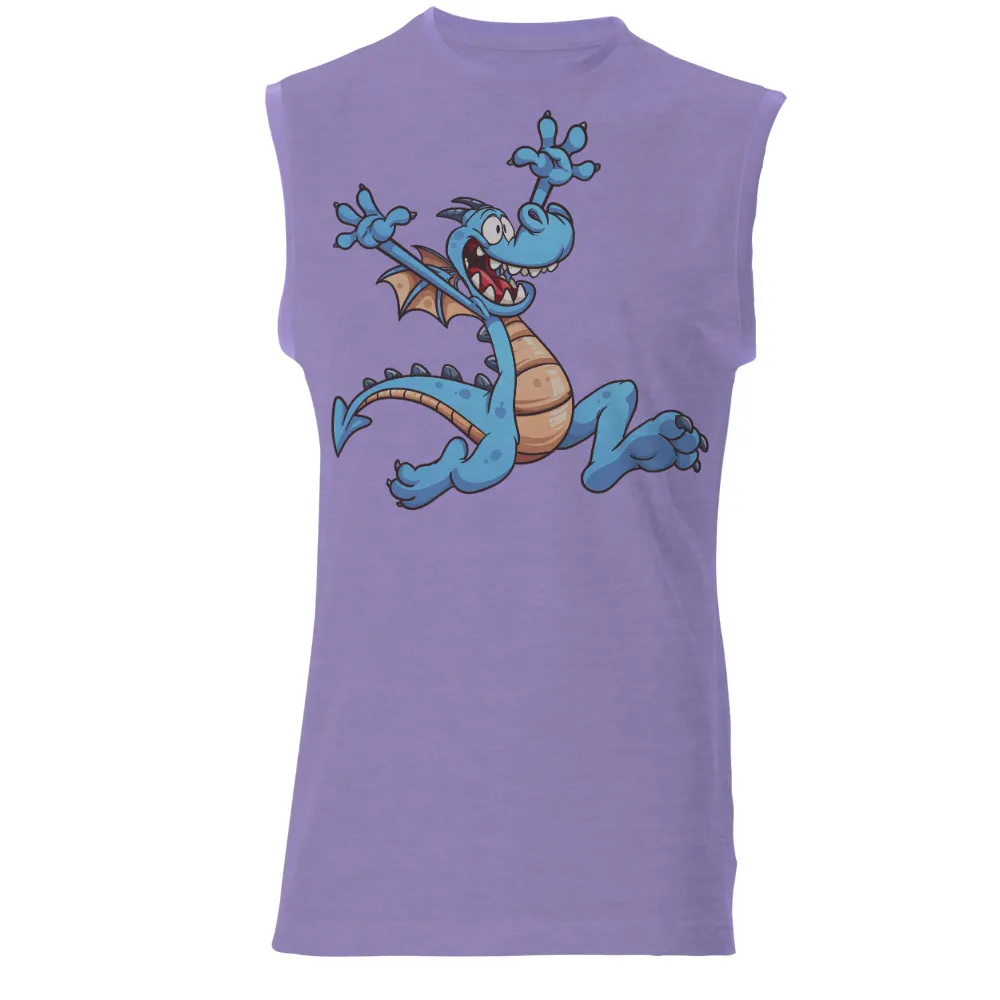 T-Shirts Pattern: Quirky Blue Dragon - Whimsy and Humor|tower of fantasy t shirt