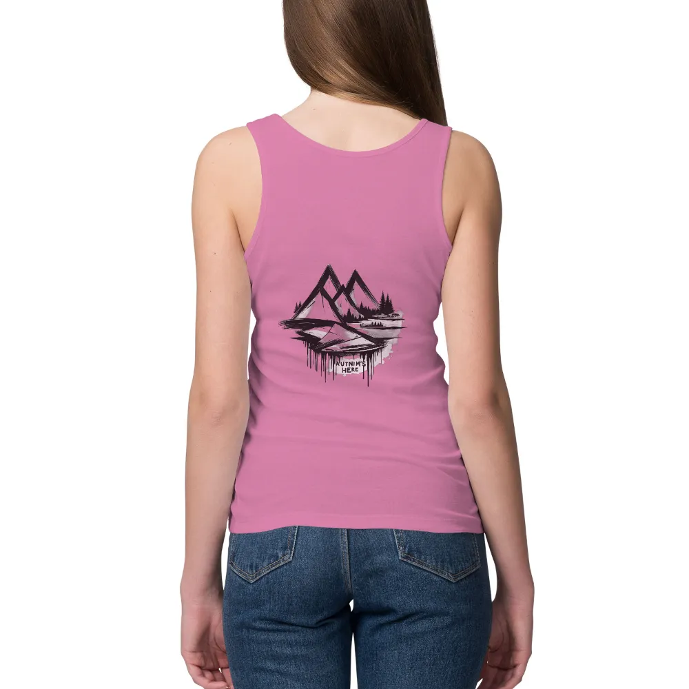 Customized Tee Shirts: Explore Tranquility with Geometric Mountains|earth day t shirt vintage