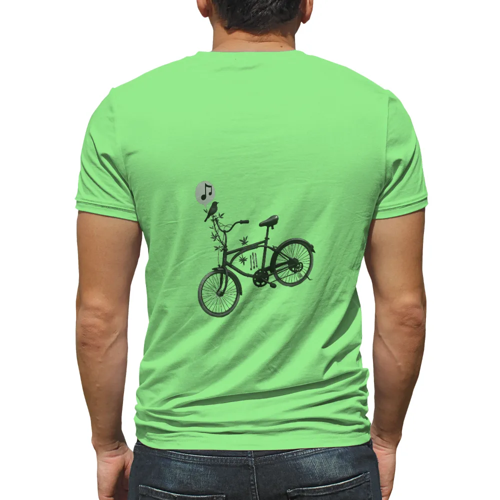 T-Shirts Pattern: Vintage Bicycle with Nature and Music|biggie smalls vintage