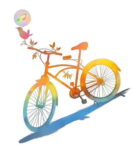 Rainbow Bicycle: A Journey of Joy and Freedom - T-Shirts Pattern