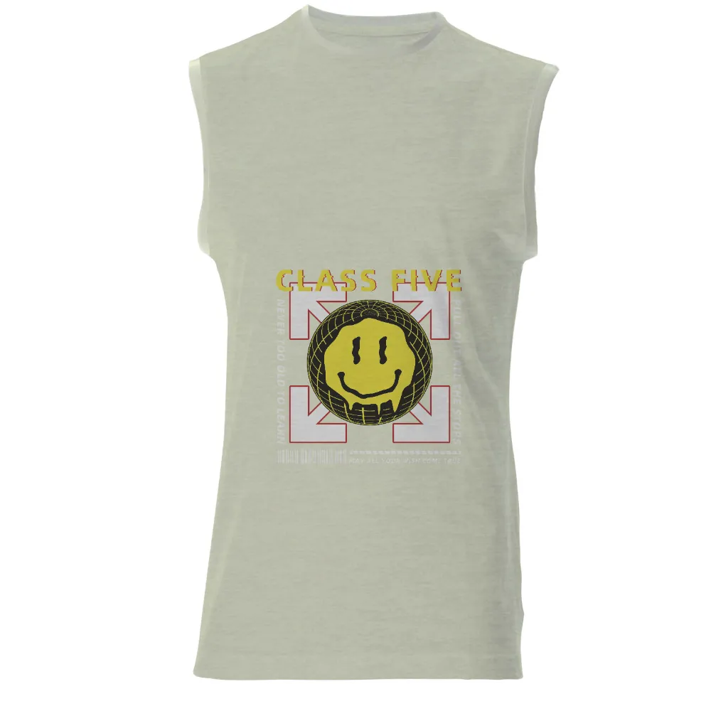 TShirt Printing: Never Too Old To Learn Smiley Globe Design|stay smiley oversized t shirt