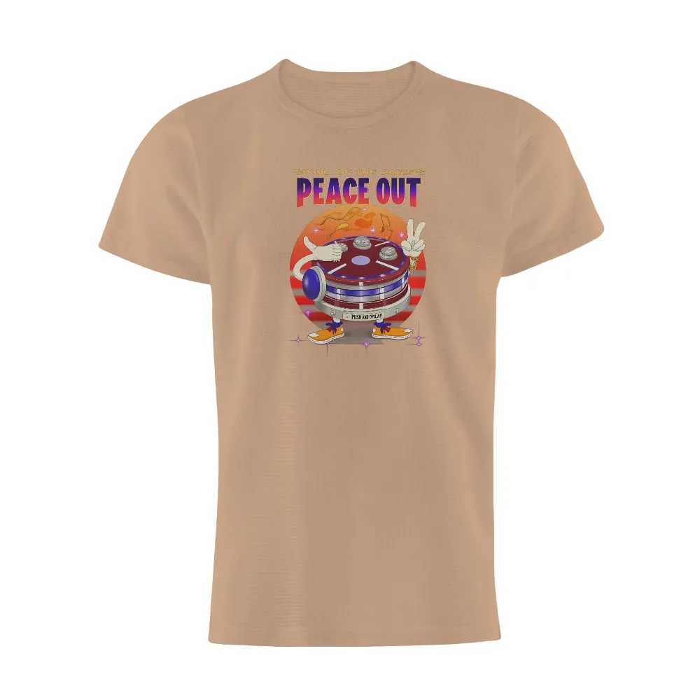 TShirt Design: Peace Out - Sound of the 2000s Retro Drum Machine| chicken wings