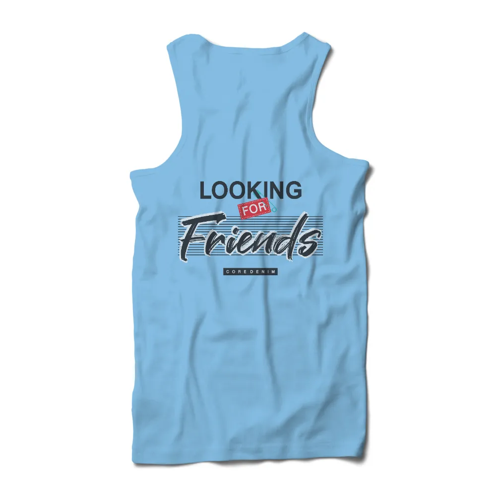 Custom T-Shirt Printing: Looking For Friends - Friendship, Connection, Urban Life|french connection men's t shirts sale