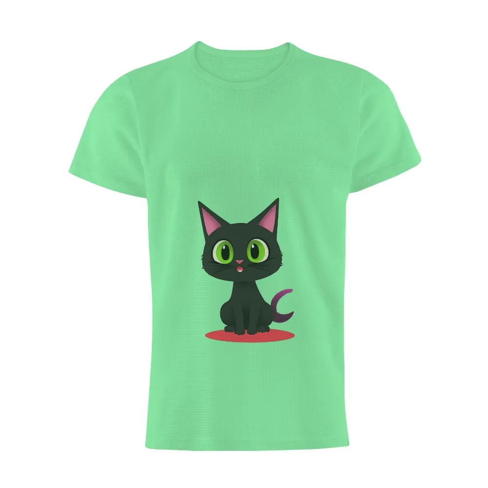 Luna the Black Cat Tee Shirt Printing: Whimsical Good Luck Charm|cyanide and happiness shirt