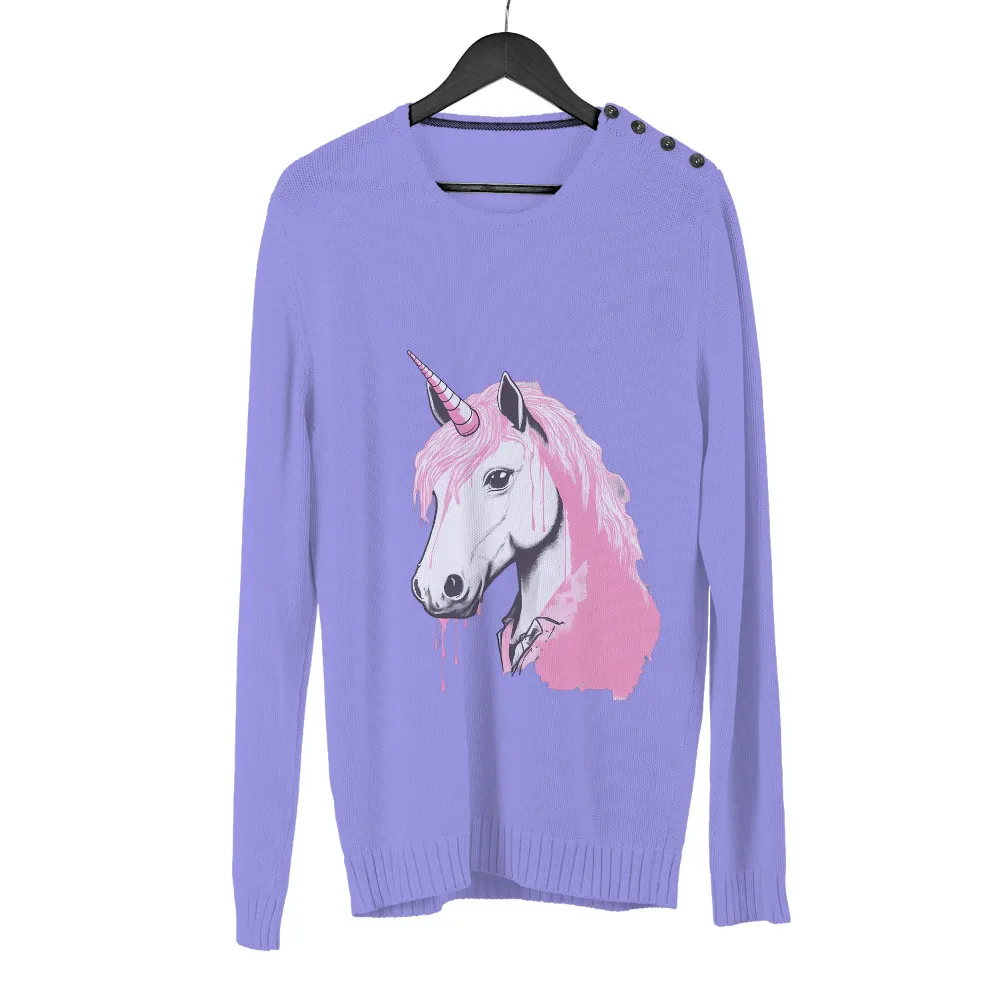 T-Shirts Custom: Magical Unicorn - Pink and Black Artistic Design|pink maid t shirt roblox