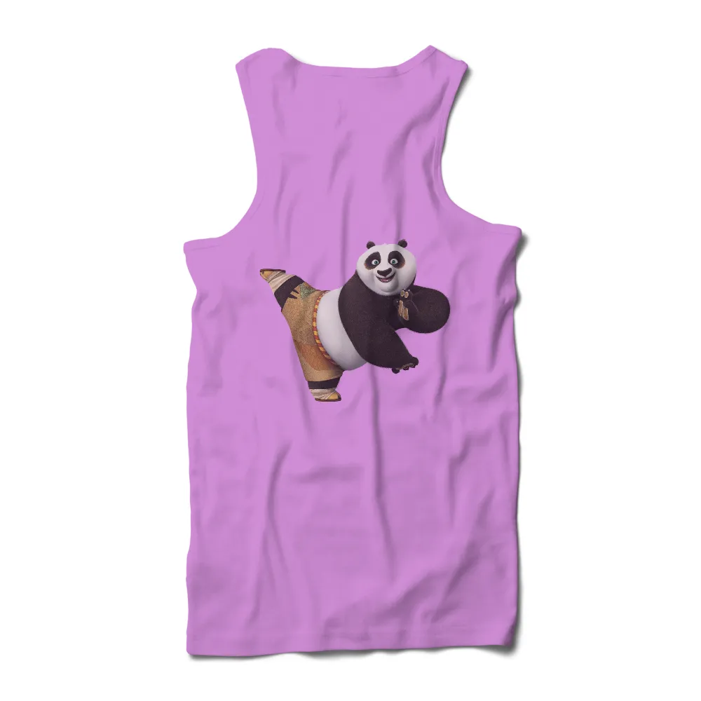 Kung Fu Panda Tee Shirt Printing: Adventure and Resilience|cartoon with blue shirt