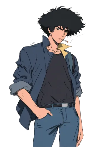 Spike Spiegel in Dark Jacket and Jeans - cowboy bebop jeans