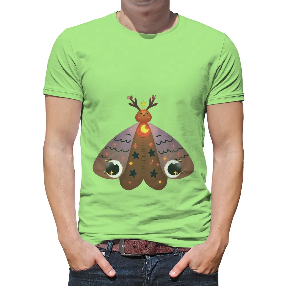 Graphic Tees: Celestial Moth - A Beacon of Light and Hope|natty light flamingo shirt