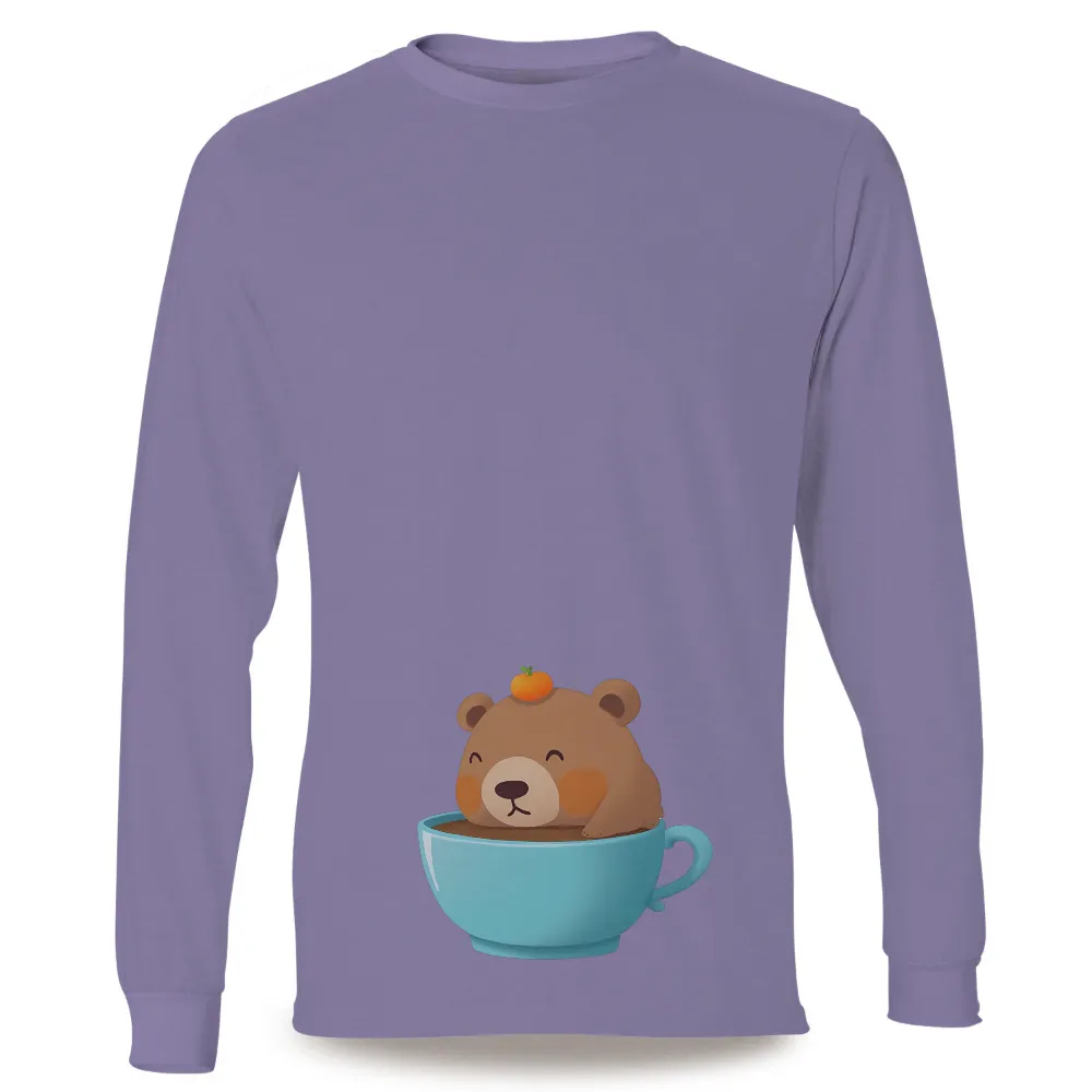 TShirt Printing: Cozy Bear in a Mug - Comfort and Joy|orange justice shirt