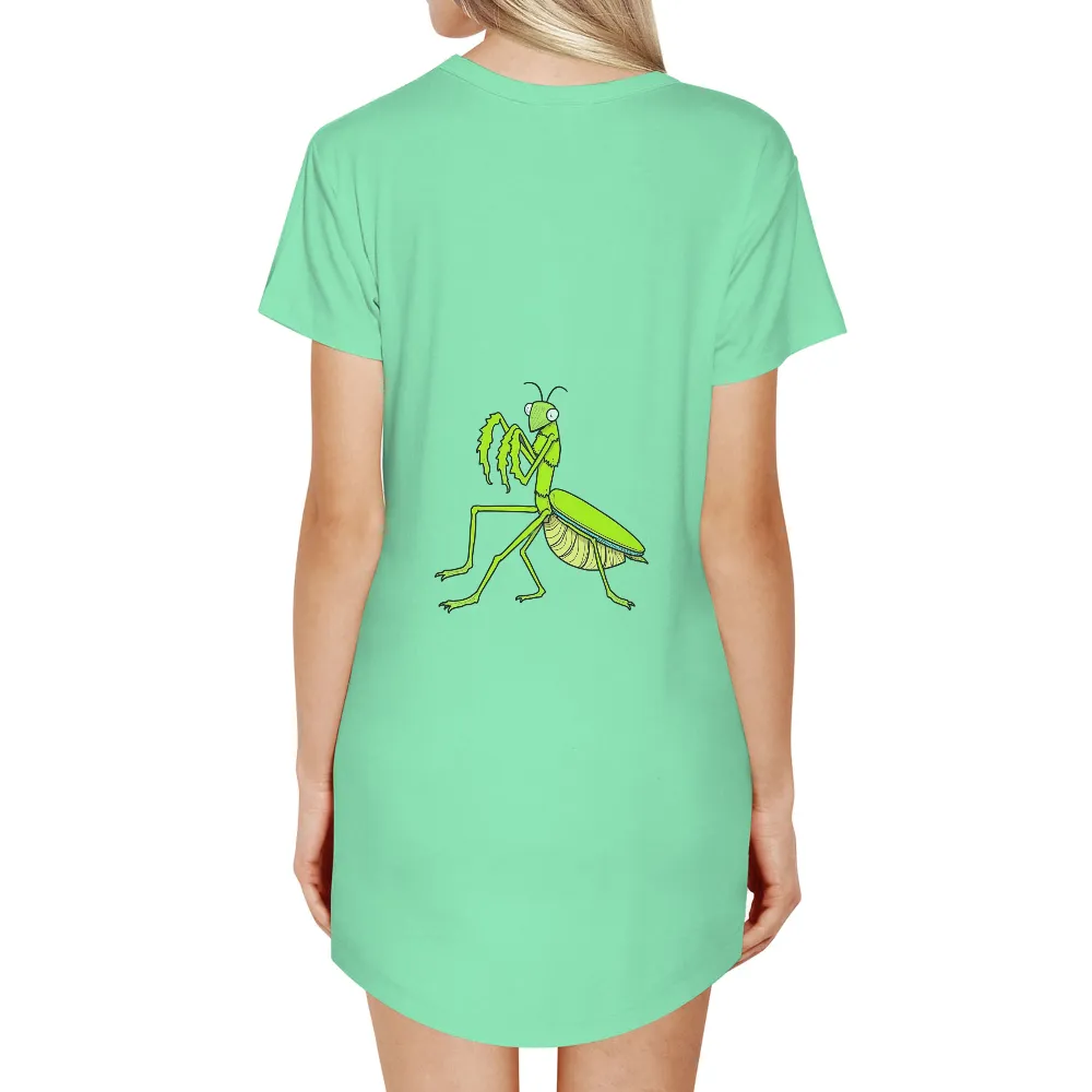 TShirt Design: Wise Mantis Zephyr - Artistic Insect Wisdom|rynoskin total insect protection shirt