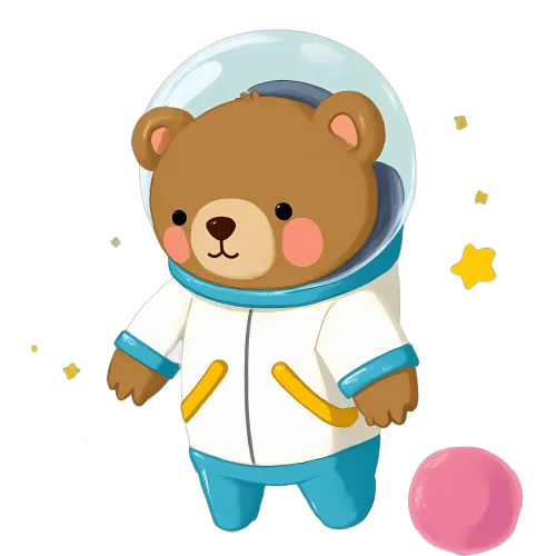 Tee Shirts Printed: Teddy Bear Astronaut - Explore Your Dreams