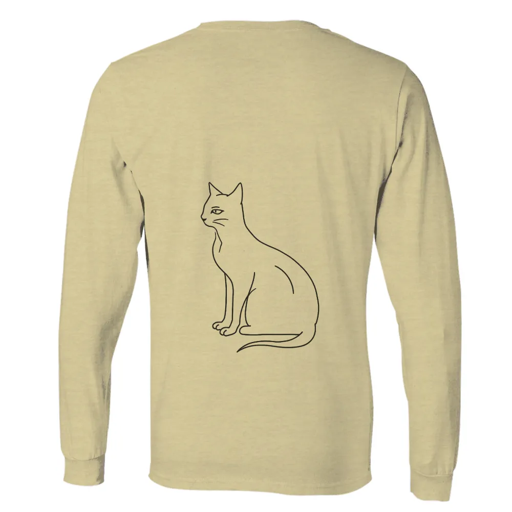 TShirt Printing: Elegant Cat Silhouette - Minimalist Art| Minimalist cat design