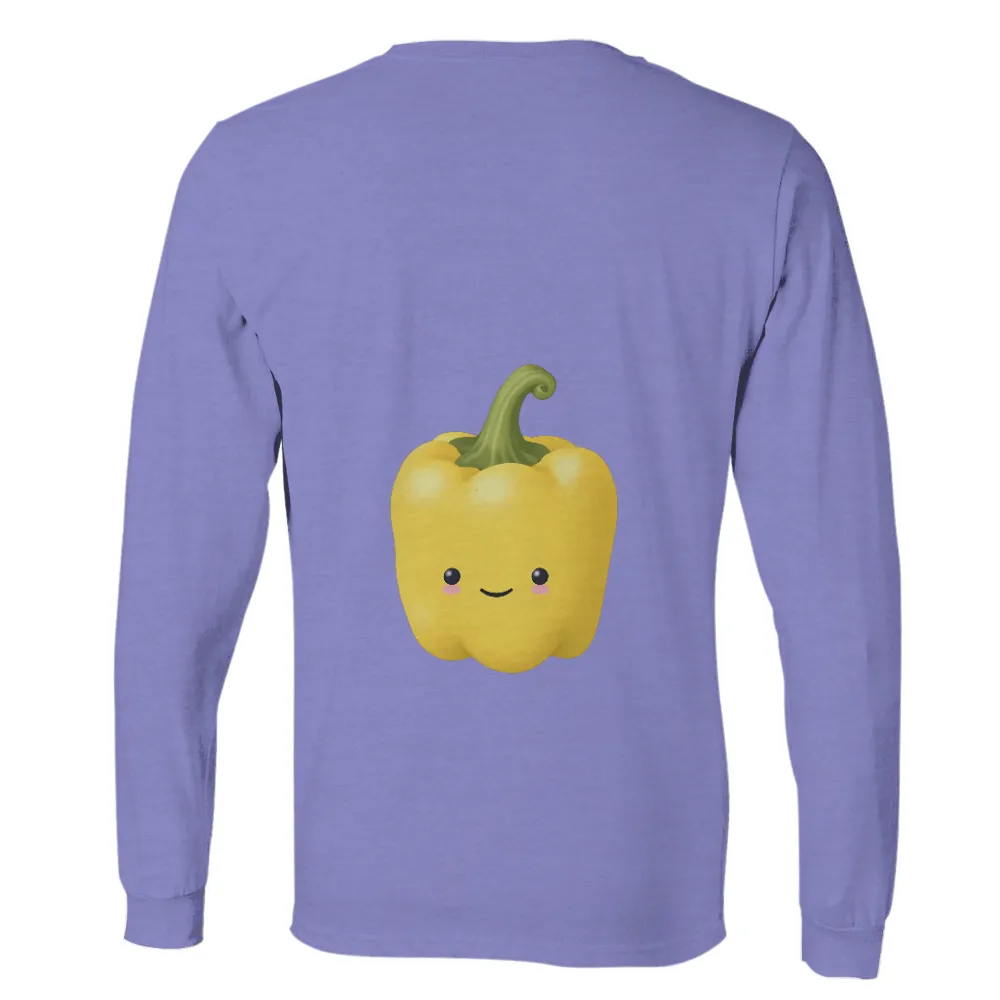 T-Shirts Pattern: Sunny the Yellow Bell Pepper - Cheerful and Quirky Design|happy easter bunny shirts