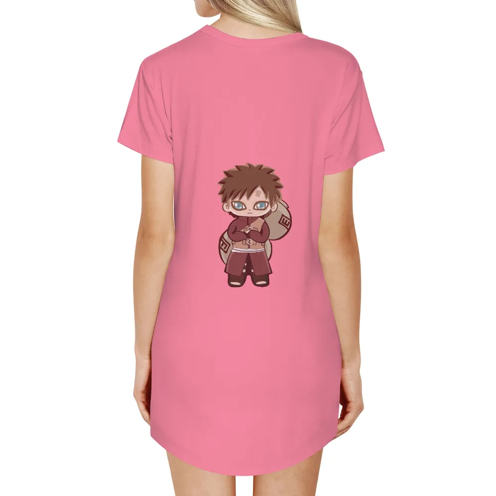 Gaara TShirt Design: Strength and Determination|naruto shippuden men's short sleeve graphic tee