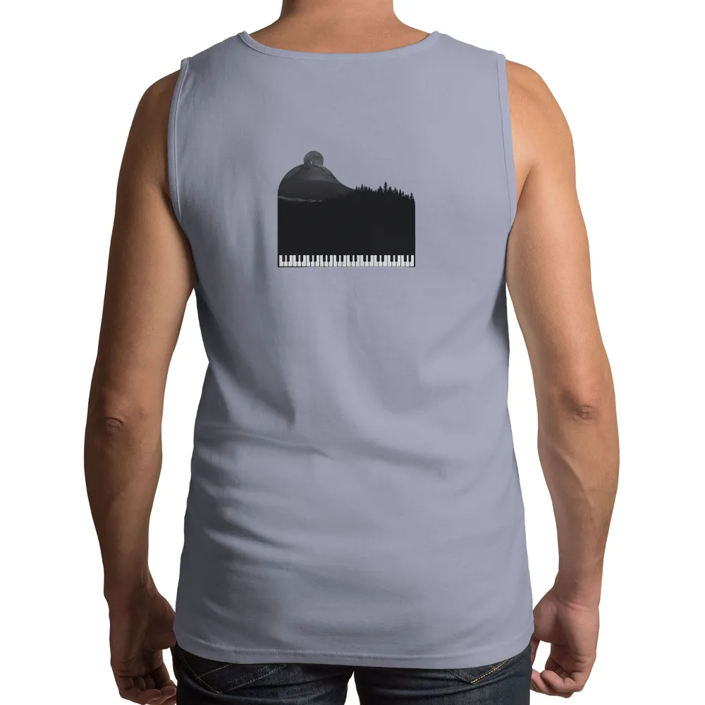 Graphic Tees: Piano Keys Under the Moon - Artistic Harmony|beer boots and country music shirt