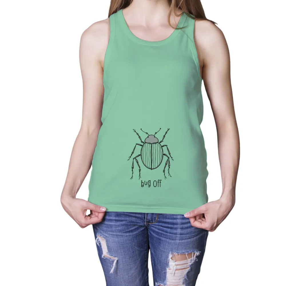 Graphic Tees: Beetle Sketch with a Playful Twist|black and white shirt price