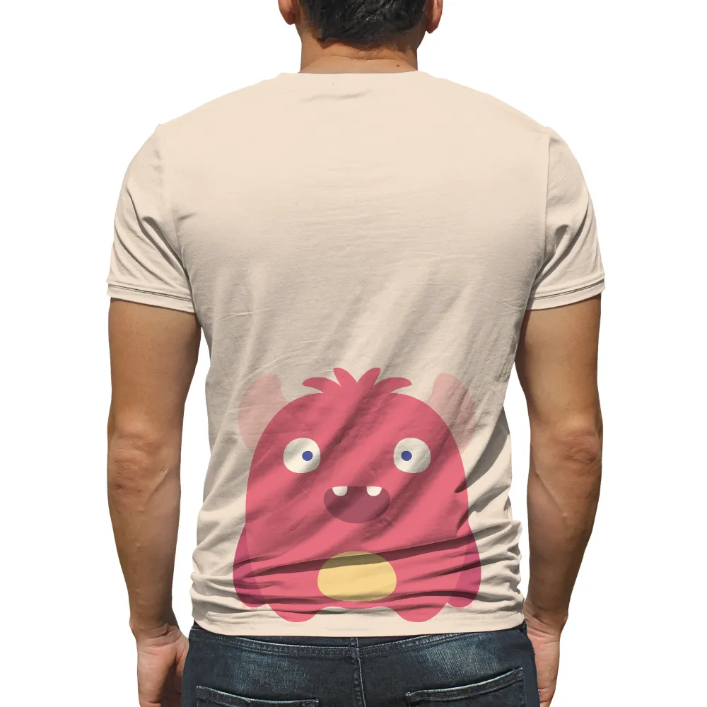 Shirts Graphic Tees: Whimsical Pink Monster Adventure|pokemon magic shirt