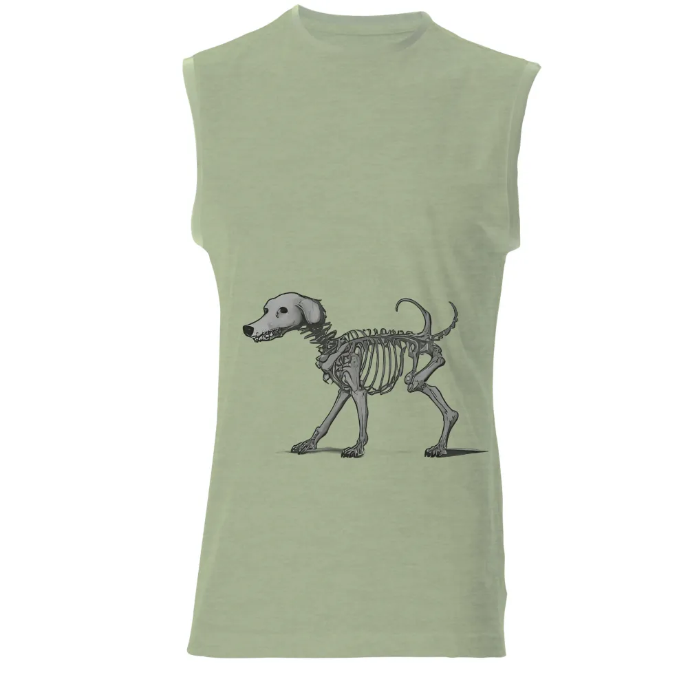 T-Shirts Custom: Eternal Bond - Dog Skeleton Art| Standing dog skeleton