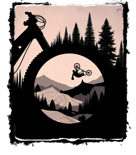 Custom Tee Shirts: Mountain Biking Adventure in Nature