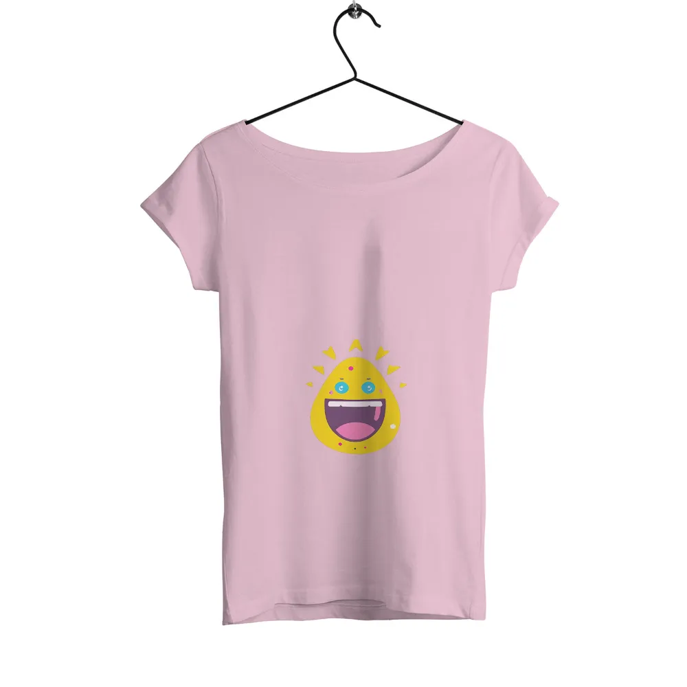 TShirt Design: Spread Joy with Sunny the Cheerful Egg|neon yellow dri fit shirt long sleeve