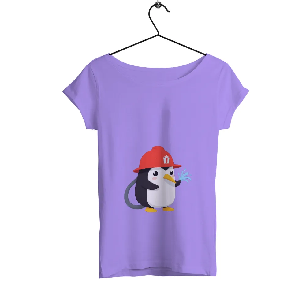 Tee Shirts Printed: Firefighter Penguin - Brave Hero|t shirt roblox pink cute