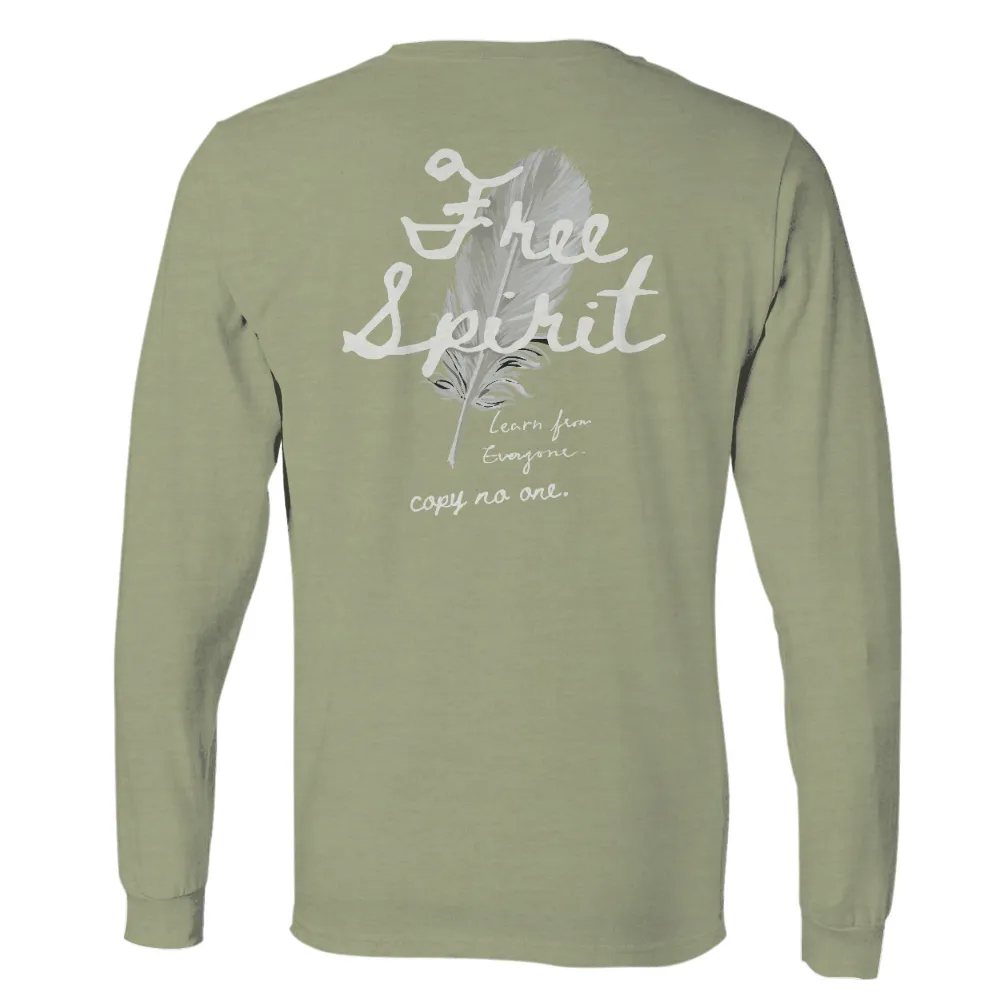 Free Spirit T-Shirt Design: Embrace Your Individuality|long sleeve feather top