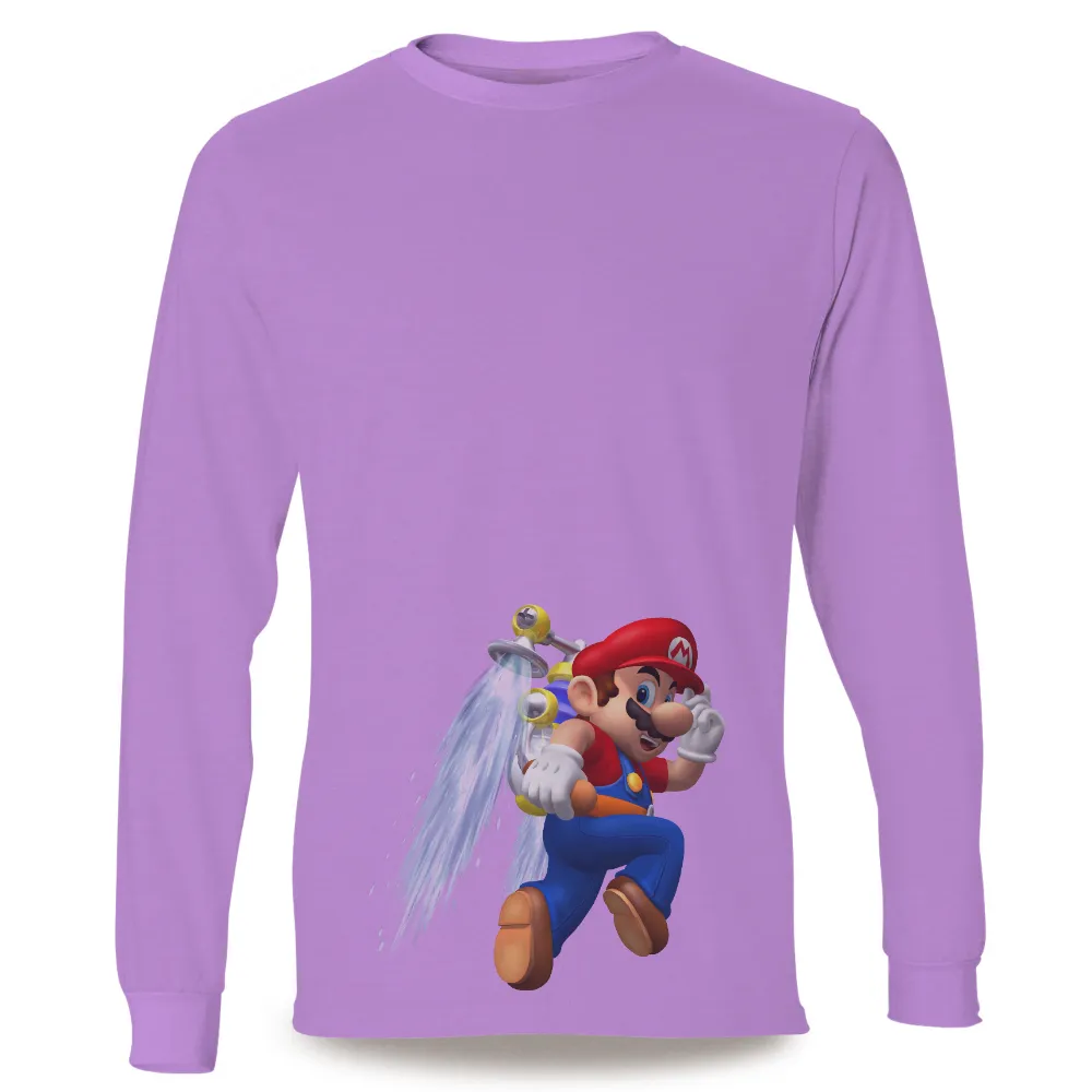 T-Shirts Custom: Mario Adventure with Water Gun|halo classic tee