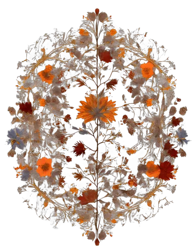 TShirt Design: Autumn Glow with Orange Flowers