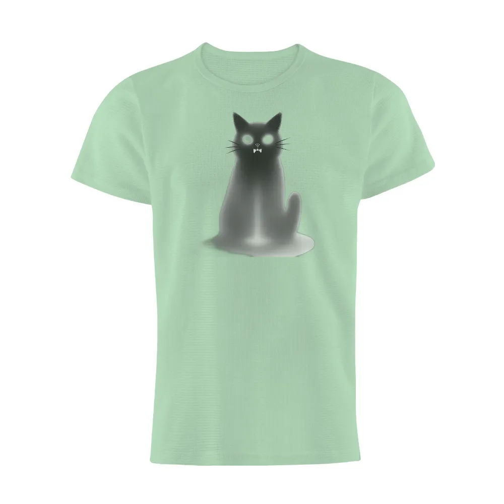 Ghostly Cat T-Shirt Printing | Mysterious & Eerie Glow| depth and dimension