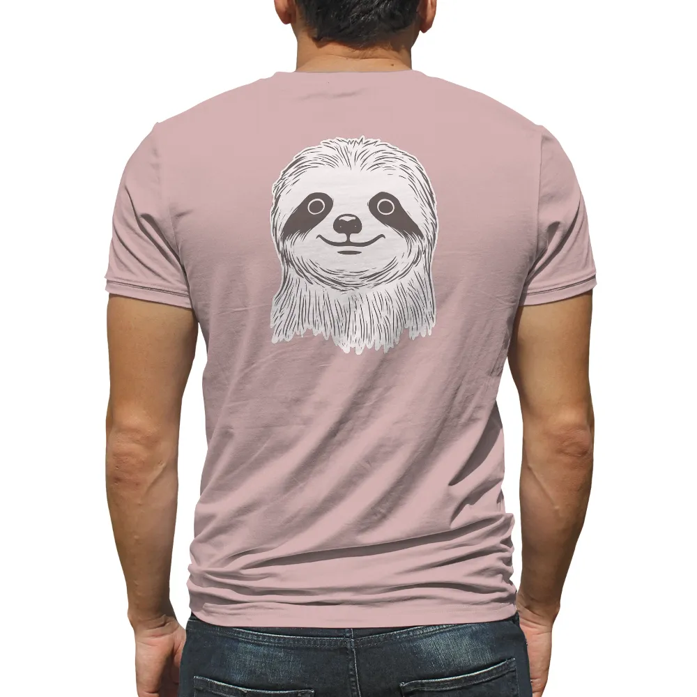 T-Shirts Design: Embrace Life's Simplicity with a Happy Sloth|sloth 4th of july shirt