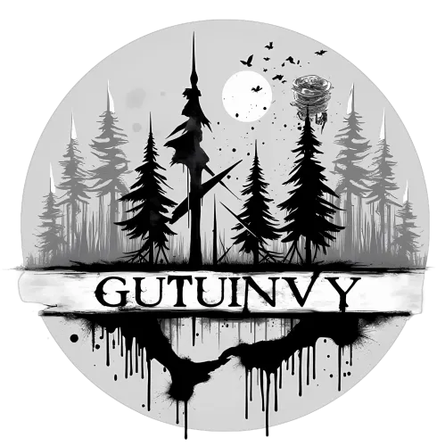 Gutuinvy TShirt Printing: Nature's Serenity in Monochrome