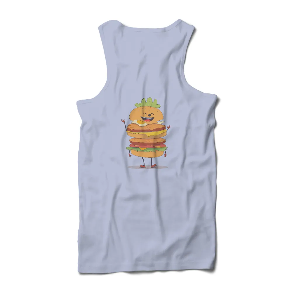 Graphic Tees: Benny the Burger - Whimsical Happiness|cartoon character long sleeve shirts