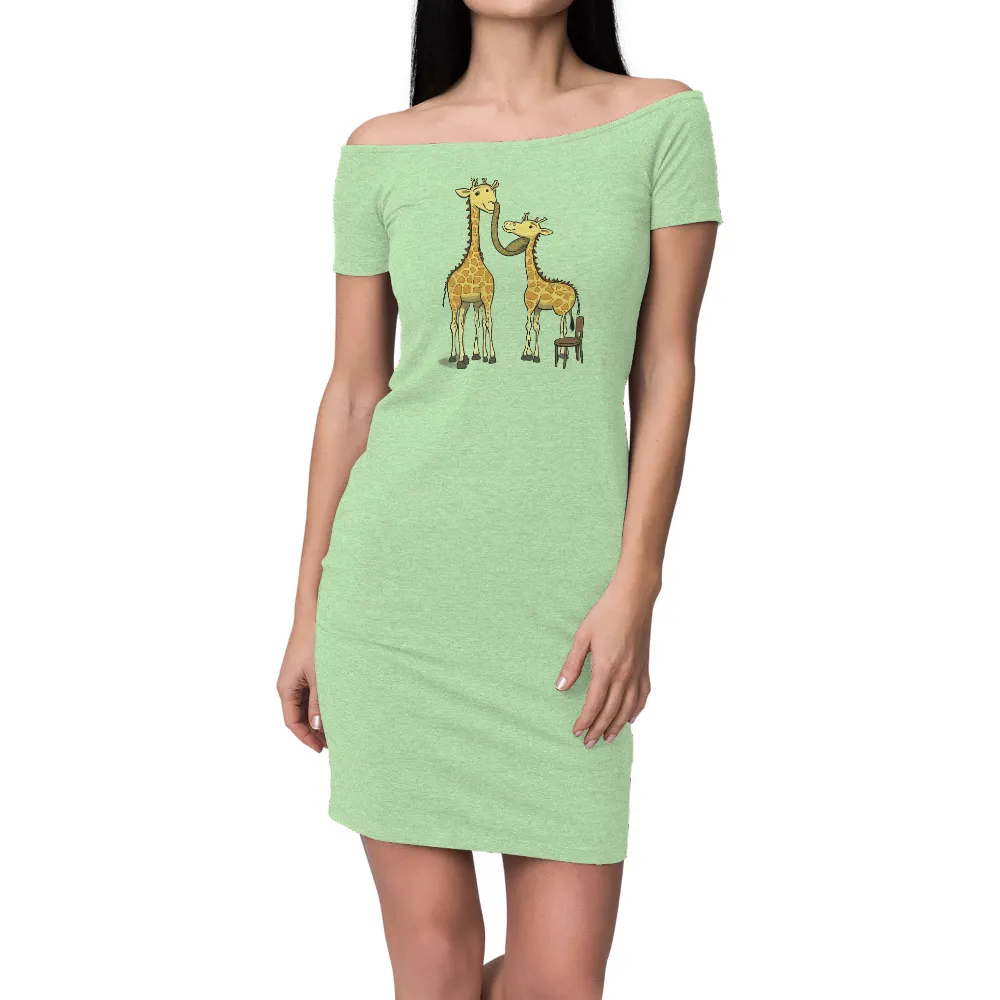 TShirt Design: Giraffes Sharing Tender Moments|family mothers day shirts