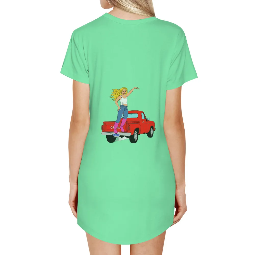 TShirt Design: Freedom and Adventure with Vintage Truck|vintage summer tees