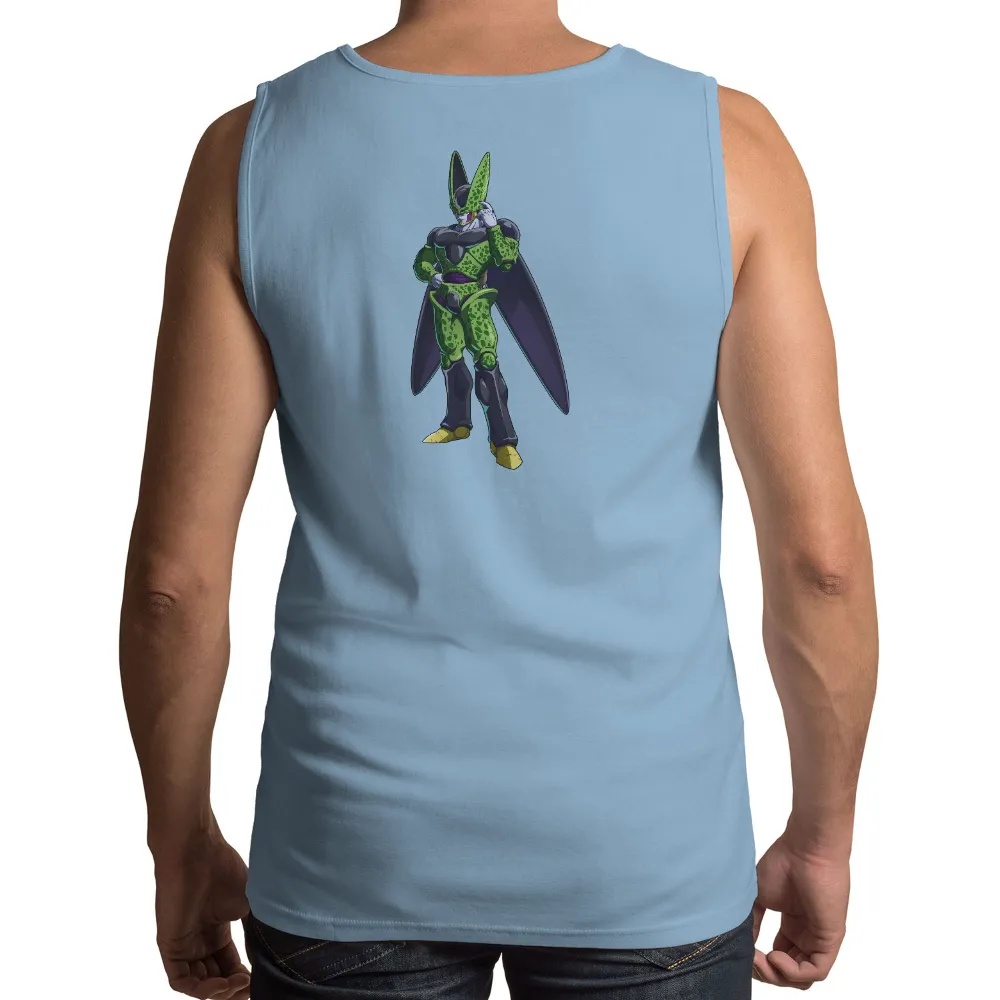 Shirts Graphic Tees: Anime Villain Cell - Powerful and Menacing|green bean 5s graphic tee