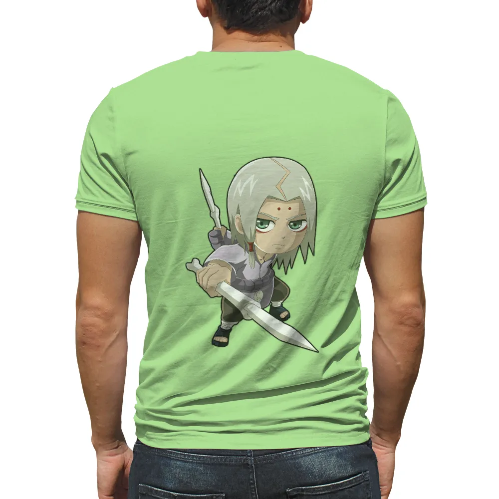 Graphic Tees: Zabuza - Anime Warrior with Lightning Bolt|white sox ninja turtles shirt