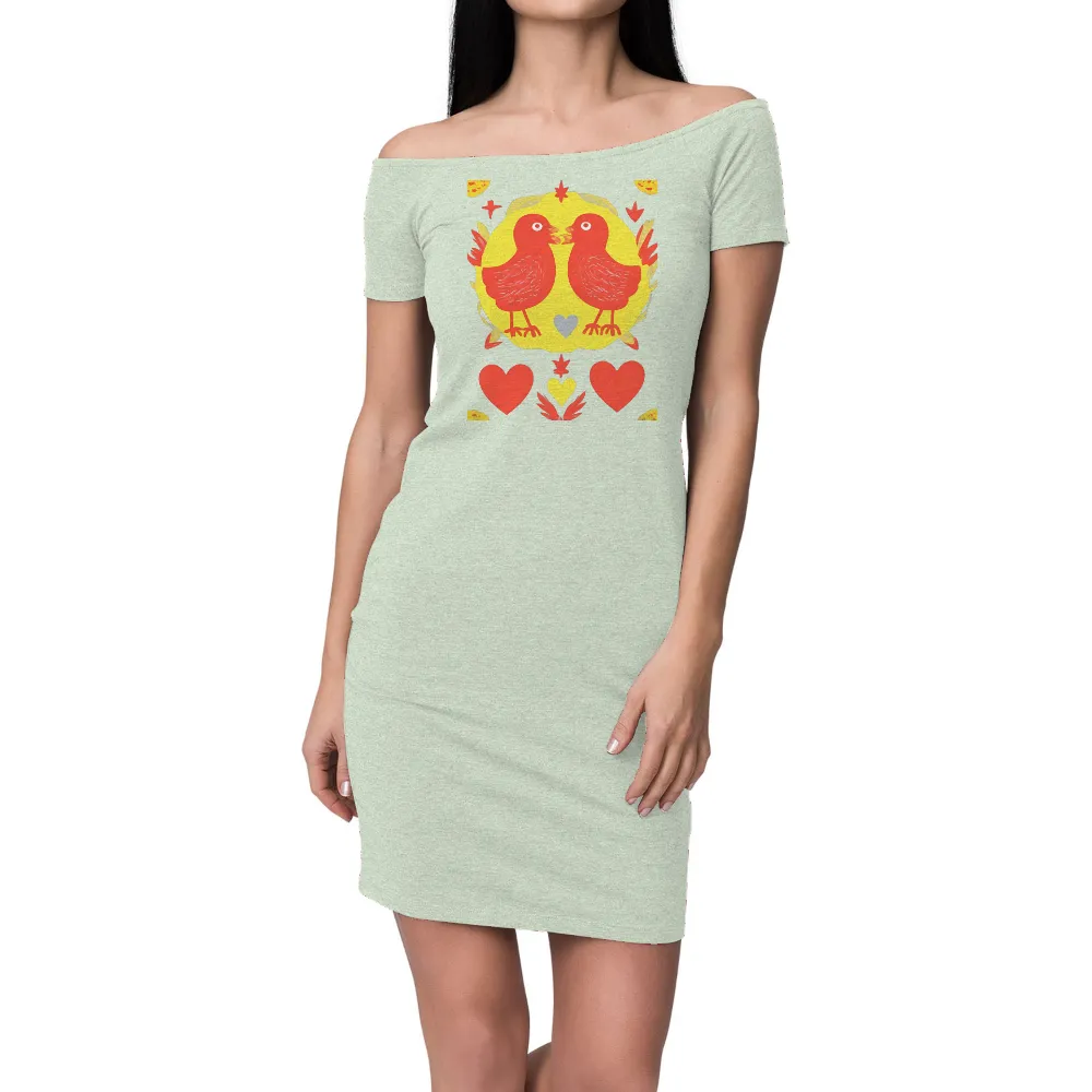 TShirt Printing: Love Birds - Whimsical Artistic Design|thor love and thunder shirt hot topic