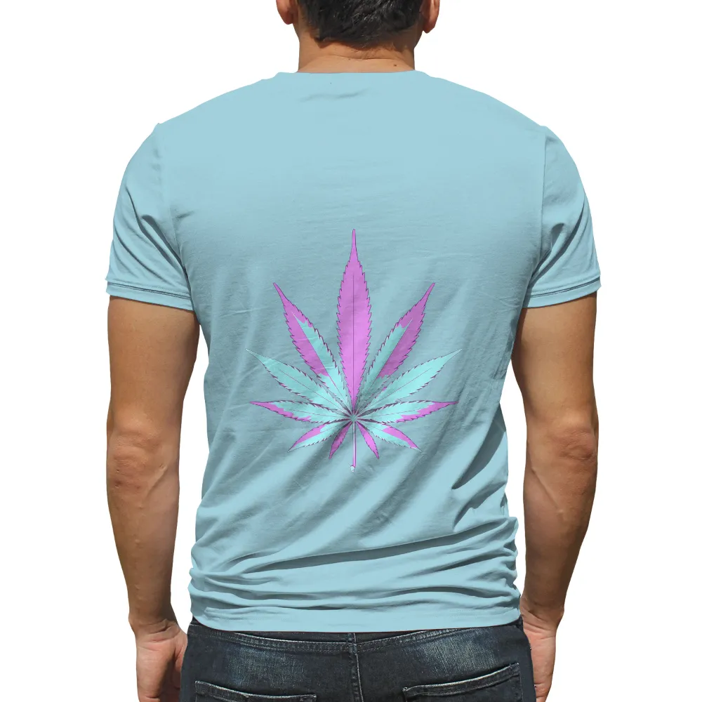 Tee Shirt Printing: Unity in Diversity - Pink & Blue Leaf Design|roblox t shirt black and pink