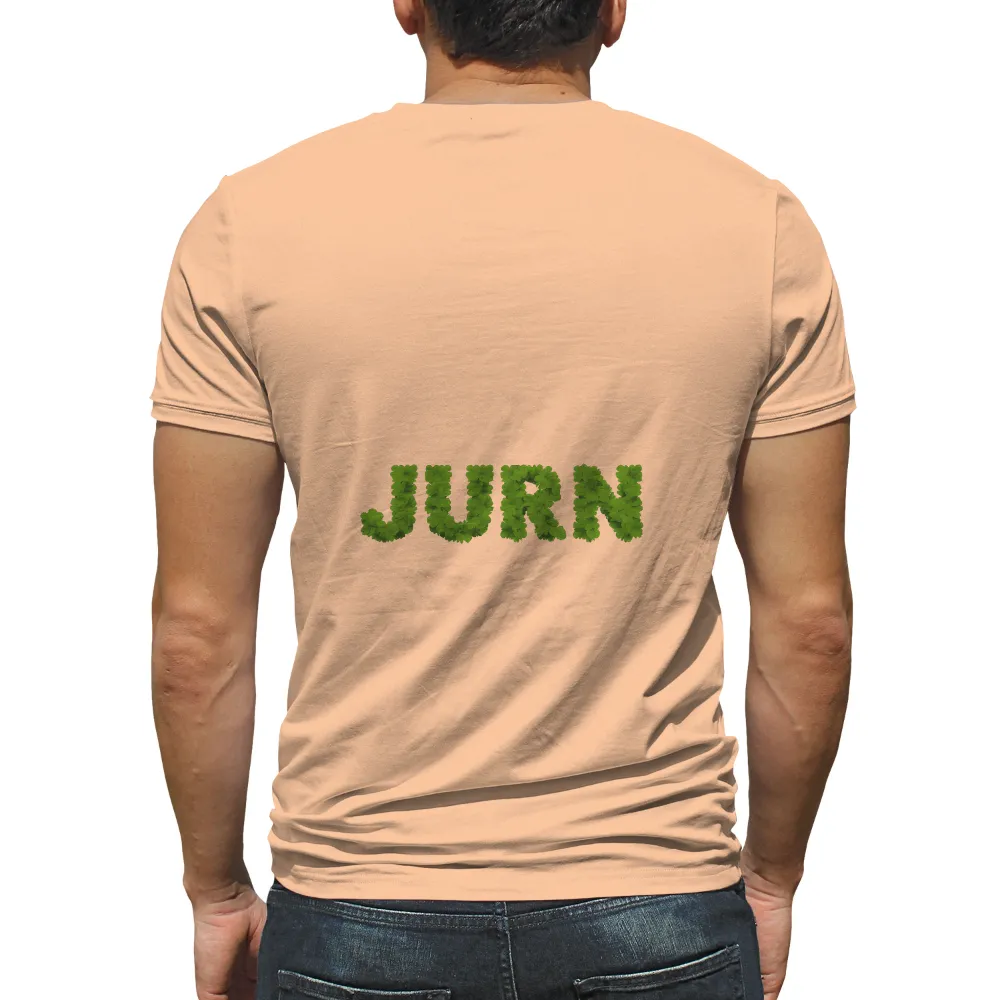 T-Shirts Custom: Nature's Embrace - JURN in Green Leaves|green tie dye alien shirt