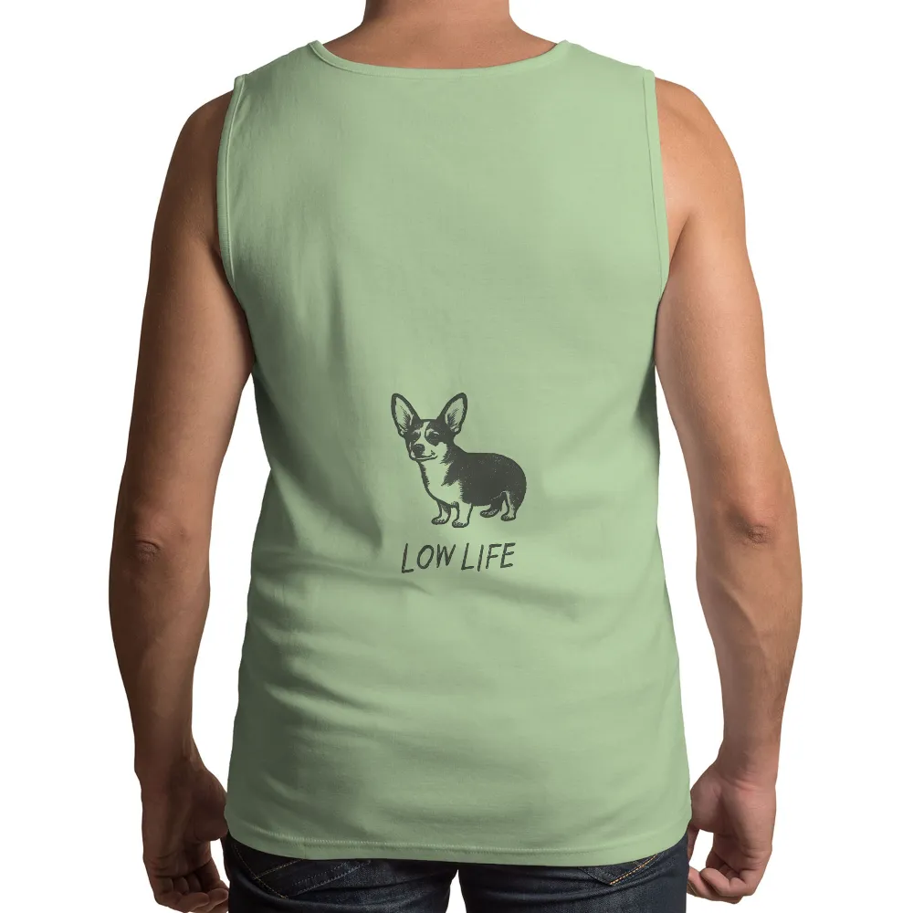 Tee Shirts Printed: Corgi LOW LIFE - Funny & Vintage Design|vintage summer tees