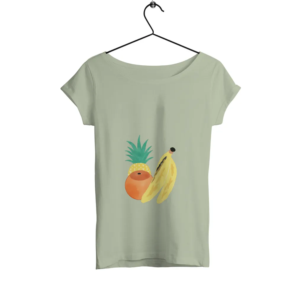 Custom Tee Shirts: Tropical Fruits - Exotic Charm and Joy| juicy pineapple