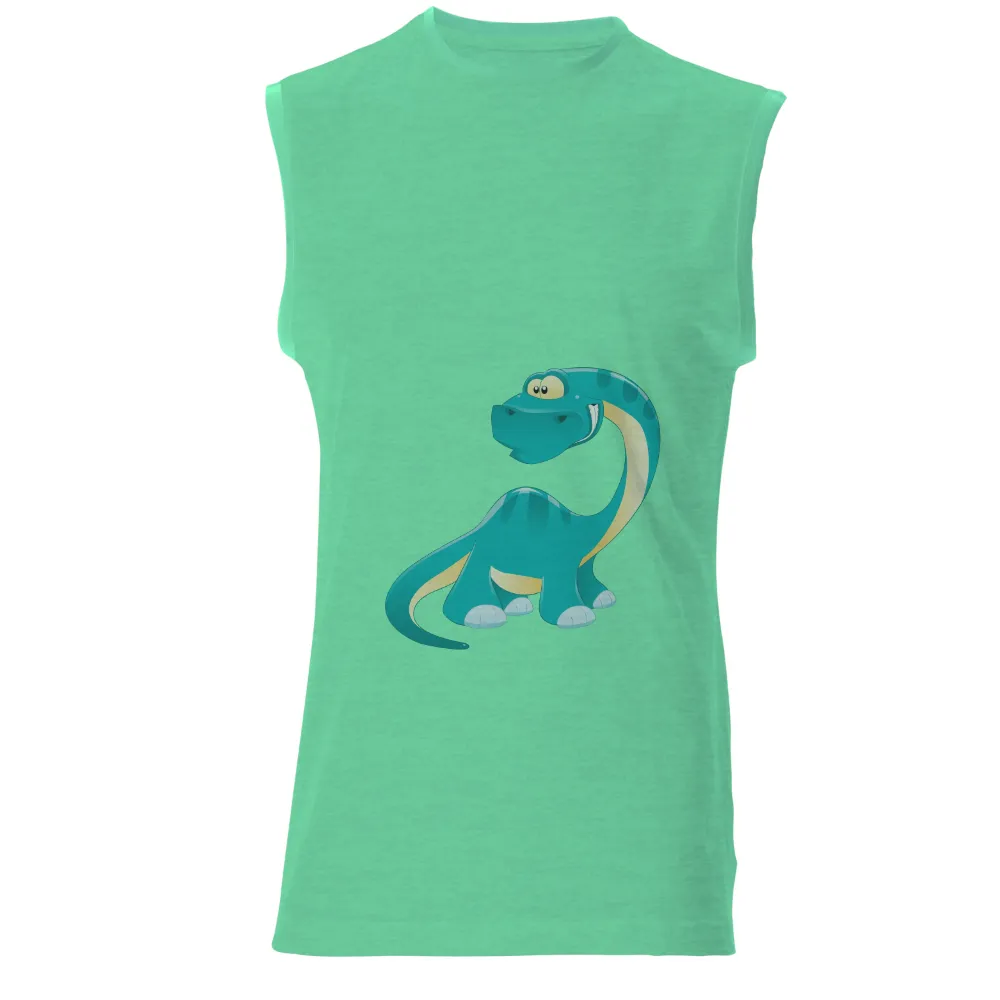 Custom T-Shirt Printing: Friendly Turquoise Dinosaur Design|valentines day dinosaur shirt